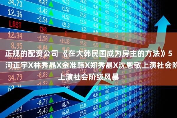 正规的配资公司 《在大韩民国成为房主的方法》5大看点：河正宇X林秀晶X金准韩X郑秀晶X沈恩敬上演社会阶级风暴